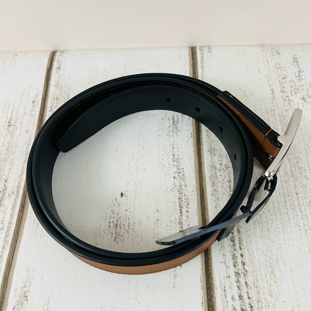 36” Michael Kors Men’s Swivel Reversible Belt Brown Black - Picture 4 of 9